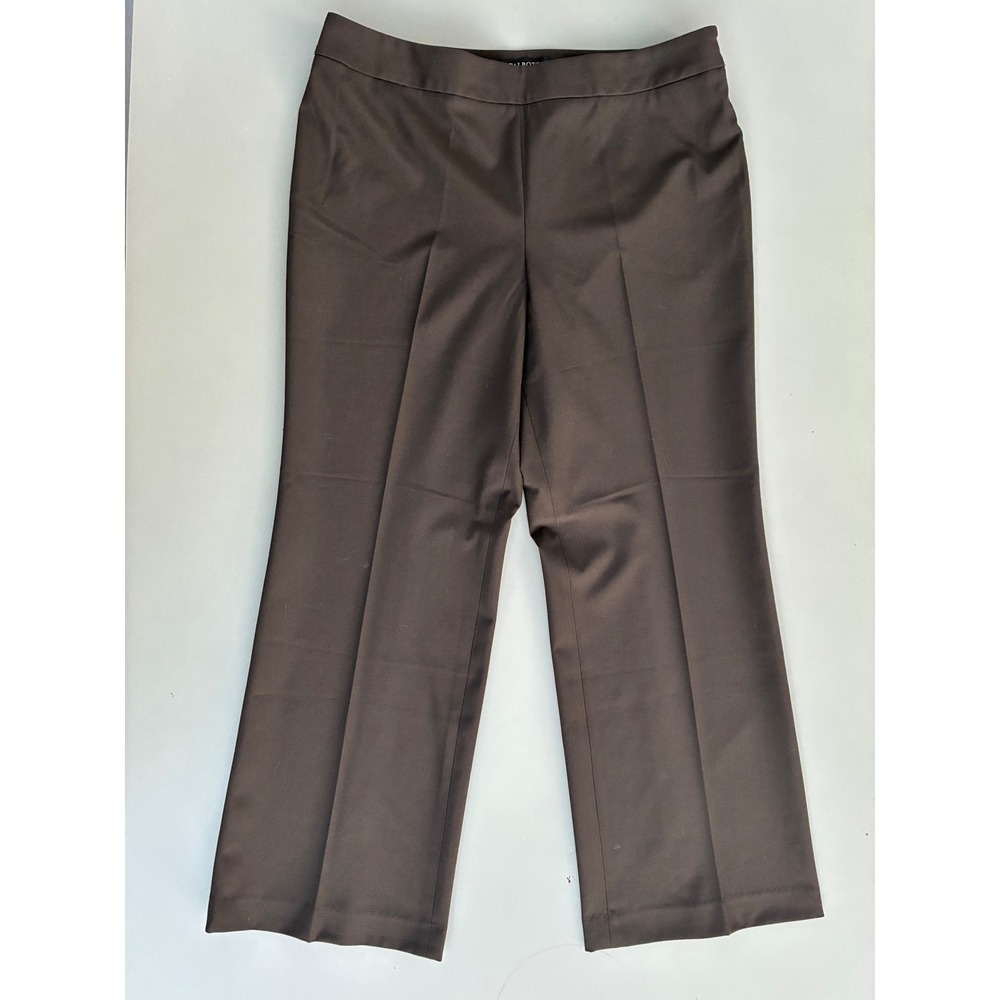 Talbots Heritage Classic Side Zip Brown Straight Leg Dress Pants Petite 16P NWT